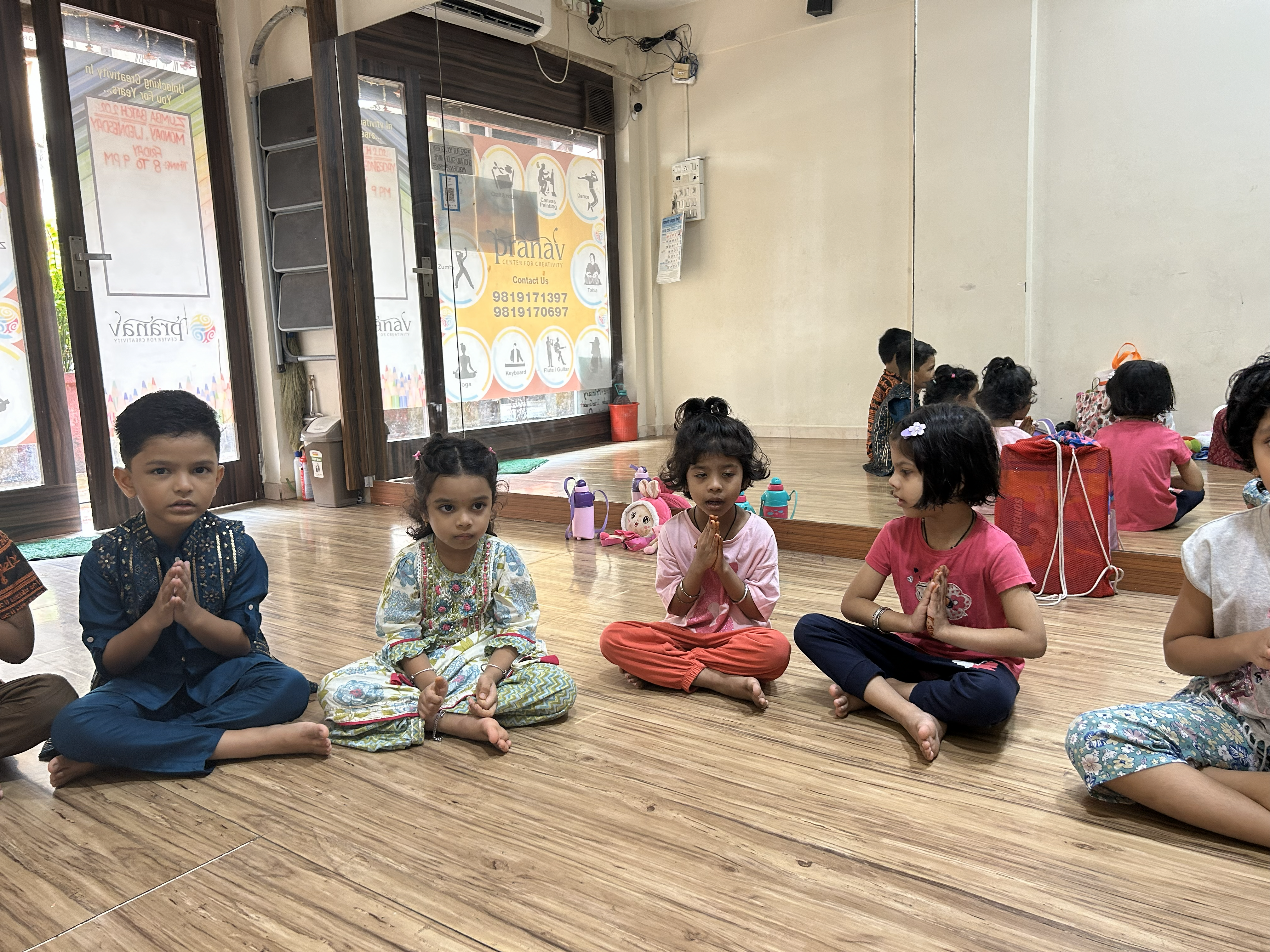 Kids practicing writing skills